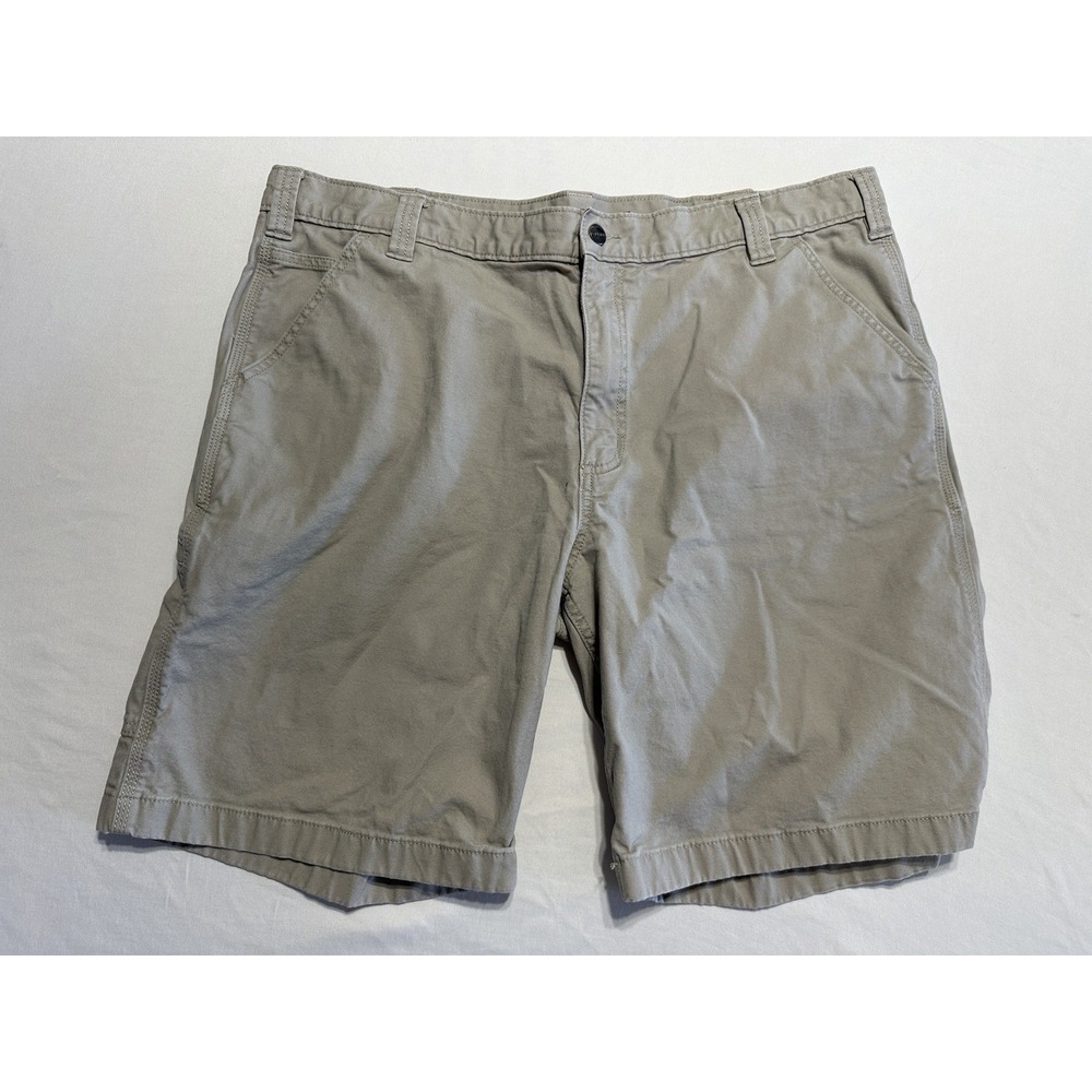 Carhartt Men's Rugged Flex Relaxed Fit Canvas Work Shorts Khaki BS2514-M Size 42